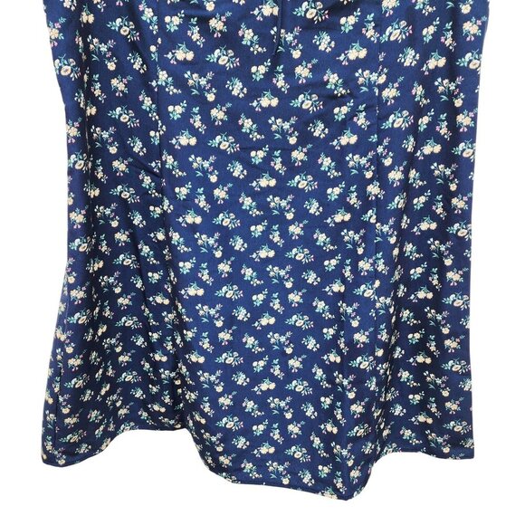 Levis Womens Blue Floral A-Line Dress With Puff Sleeves & Tie Detail Size XXL - Picture 6 of 11